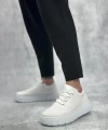 Shoecide Sb0666 Boa Beyaz Yüksek Taban Erkek Günlük Ayakkabı