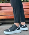 Shoecide Sb0666 Boa Siyah Beyaz Yüksek Taban Erkek Günlük Ayakkabı