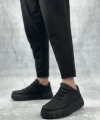 Shoecide Sb0666 Boa Siyah Yüksek Taban Erkek Günlük Ayakkabı