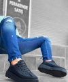 Shoecide Sb0801 Boa Siyah Yüksek Taban Siyah Paraşüt Kumaş Cilt Detaylı Erkek Ayakkabı