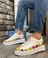 Shoecide Sb0801 Boa Yüksek Taban Renk Desenli Erkek Spor Ayakkabı