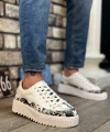 Shoecide Sb0801 Boa Yüksek Taban Siyah Desenli Erkek Spor Ayakkabı