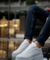 Shoecide Sb0802 Boa Beyaz Yüksek Taban Erkek Günlük Ayakkabı