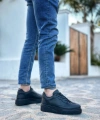 Shoecide Sb0802 Boa Siyah Renk Siyah  Yüksek Taban Erkek Günlük Ayakkabı