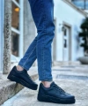Shoecide Sb0802 Boa Siyah Renk Siyah  Yüksek Taban Erkek Günlük Ayakkabı