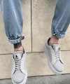 Shoecide Sb0803 Boa Yüksek Taban Gri Triko Gri Taban Erkek Ayakkabı