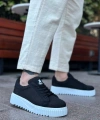 Shoecide Sb0803 Boa Yüksek Taban Triko Siyah Erkek Ayakkabı