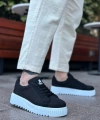 Shoecide Sb0803 Boa Yüksek Taban Triko Siyah Erkek Ayakkabı