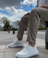 Shoecide Sb0812 Özel Örme Triko Tarz Beyaz Renk Spor Ayakkabı