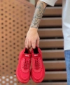 Shoecide Sb0812 Özel Örme Triko Tarz Kırmızı Renk Spor Ayakkabı