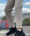 Shoecide Sb0812 Özel Örme Triko Tarz Siyah Renk Siyah Taban Spor Ayakkabı