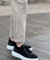 Shoecide Sb0812 Özel Örme Triko Tarz Siyah Renk Spor Ayakkabı
