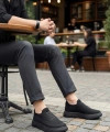 Shoecide Sb0911 Özel Örme Triko Deri Tozu Detaylı Günlük Spor Ayakkabı