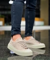 Shoecide Sb500 Boa Özel Termo Taban Krem Casual Erkek Ayakkabı