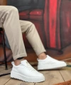 Shoecide Sb8104 Boa Yüksek Taban Cilt Beyaz Bağcıklı Erkek Ayakkabı