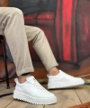 Shoecide Sb8104 Boa Yüksek Taban Cilt Beyaz Bağcıklı Erkek Ayakkabı