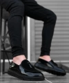 Shoecide Sbo0005 Bağcıksız Yüksek Taban Siyah Taban Klasik Süet Detaylı Püsküllü Corcik Erkek Ayakkabı