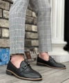 Shoecide Sbo0009 Cilt Püsküllü Corcik Siyah Çengel Tokalı Klasik Erkek Ayakkabısı