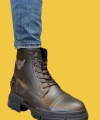 Shoecide Sbo0080 Kartal Fermuarlı Tokalı Kahverengi Erkek Klasik Spor Klasik Yarım Bilek Bot