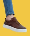 Shoecide Sbo0104 Bağcıklı Taba Ekose Spor Klasik Erkek Ayakkabı