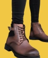 Shoecide Sbo0186 Fermuarlı Tokalı Taba Erkek Klasik Spor Klasik Yarım Bilek Bot