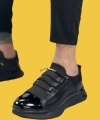 Shoecide Sbo0234 İçi Dışı Hakiki Deri Rahat Taban Siyah Bant Detaylı Sneakers Casual Erkek Ayakkabı