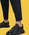 Shoecide Sbo0234 İçi Dışı Hakiki Deri Rahat Taban Siyah Bant Detaylı Sneakers Casual Erkek Ayakkabı