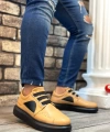 Shoecide Sbo0302  Kalın Taban Bağcıksız Tarz Casual Karamel Renk Erkek Ayakkabı