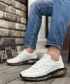 Shoecide Sbo0324 İçi Dışı Hakiki Deri Rahat Taban Beyaz Sneakers Casual Erkek Ayakkabı