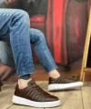 Shoecide Sbo0348 İçi Dışı Hakiki Deri Bağcıklı Kahverengi Casual Erkek Ayakkabı