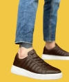 Shoecide Sbo0348 İçi Dışı Hakiki Deri Bağcıklı Kahverengi Casual Erkek Ayakkabı