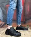 Shoecide Sbo0348 İçi Dışı Hakiki Deri Bağcıklı Siyah Casual Erkek Ayakkabı