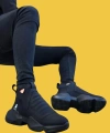 Shoecide Sbo0401 Bağcıksız Rahat Yüksek Taban Erkek Yarım Bilek Spor Bot