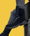 Shoecide Sbo0605 Bağcıklı Siyah Süet Erkek Askeri Postal Bot