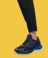 Shoecide Sbo0650 Tarz Sneakers Yüksek Taban Siyah Mavi Erkek Spor Ayakkabısı