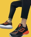 Shoecide Sbo0650 Tarz Sneakers Yüksek Taban Siyah Turuncu Spor Ayakkabısı
