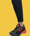 Shoecide Sbo0650 Tarz Sneakers Yüksek Taban Siyah Turuncu Spor Ayakkabısı