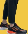 Shoecide Sbo0650 Tarz Sneakers Yüksek Taban Siyah Turuncu Spor Ayakkabısı