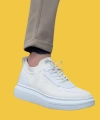 Shoecide Sbo0812 Özel Örme Triko Tarz Beyaz Renk Spor Ayakkabı