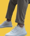 Shoecide Sbo0812 Özel Örme Triko Tarz Beyaz Renk Spor Ayakkabı