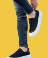 Shoecide Sbo500 Özel Termo Taban Siyah Beyaz Renk Casual Erkek Ayakkabı