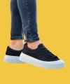 Shoecide Sbo500 Özel Termo Taban Siyah Beyaz Renk Casual Erkek Ayakkabı