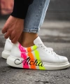 Shoecide Shch254 Cbt Pittura Erkek Ayakkabı 501 Aloha Sarı Pembe Beyaz