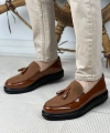 Shoecide Sho002 - Rst Loafer Verniciata Erkek Ayakkabı Kahve