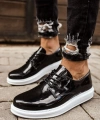 Shoecide Sho003 Bağcıklı Rahat Taban Rbt Pelle Verniciata Classica Erkek Klasik Ayakkabı Sıyah