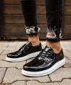 Shoecide Sho003 Bağcıklı Rahat Taban Rbt Pelle Verniciata Classica Erkek Klasik Ayakkabı Sıyah