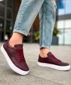 Shoecide Sho015 Bağcıklı Yüksek Taban Delikli Desen Cbt First Edition Erkek Ayakkabı Bordo