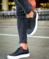 Shoecide Sho015 Bağcıklı Yüksek Taban Delikli Desen Cbt First Edition Erkek Ayakkabı Sıyah