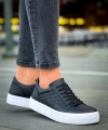 Shoecide Sho015 Bağcıklı Yüksek Taban Delikli Desen Cbt First Edition Erkek Ayakkabı Sıyah