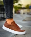 Shoecide Sho015 Bağcıklı Yüksek Taban Delikli Desen Cbt First Edition Erkek Ayakkabı Taba